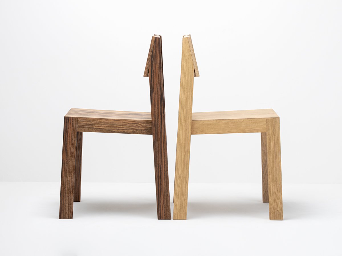 PilPil Stuhl aus Eiche und Nussbaum - 100% französische Holz und Herstellung 