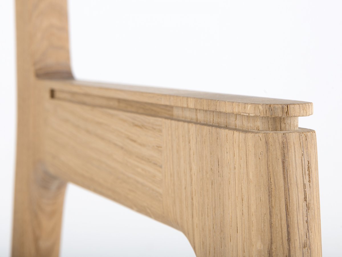 Couscous Stuhl aus Eiche - traditionelle Tischlermontagen