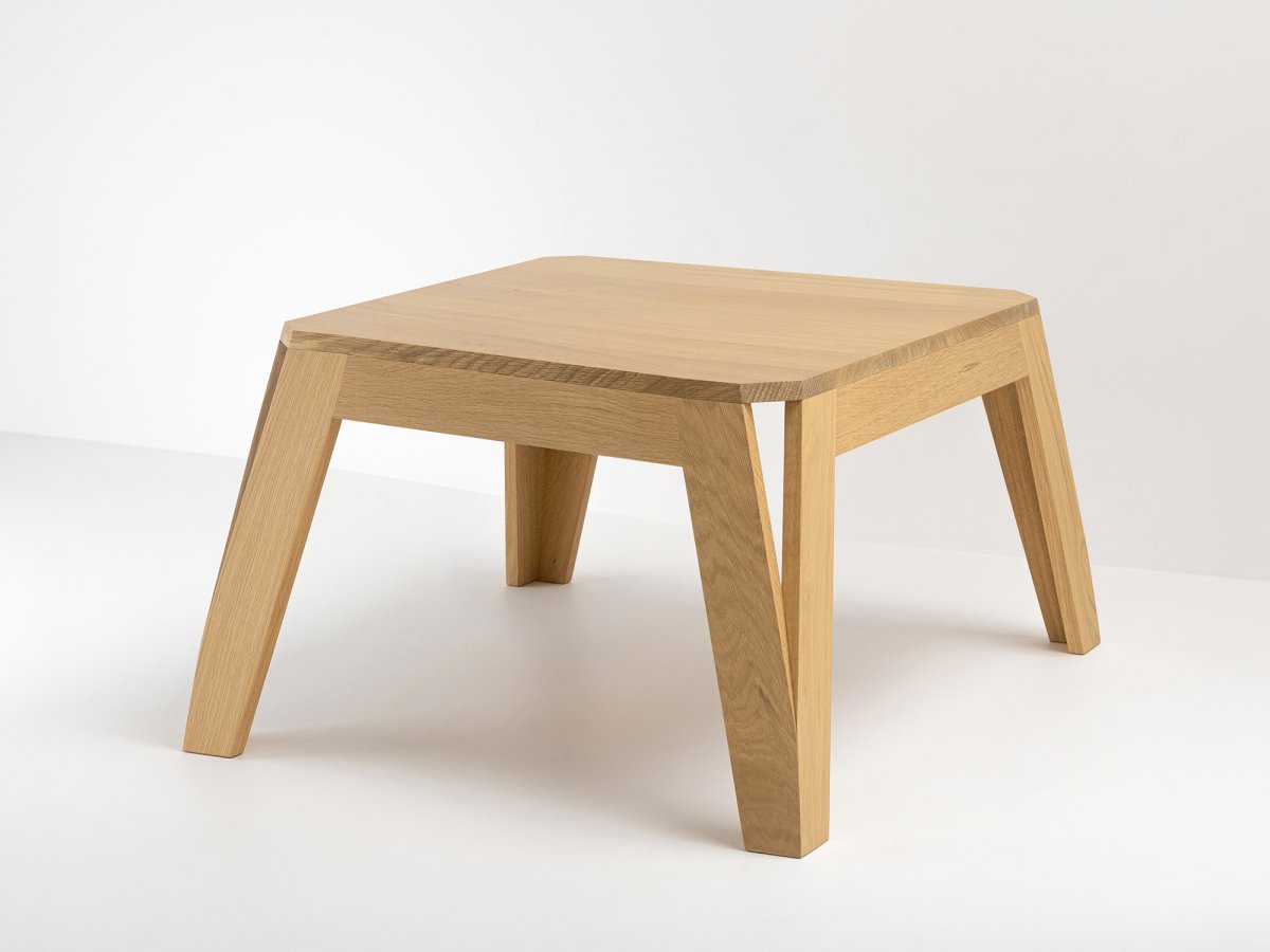 Table basse carrée en chêne massif MÉLIMÉLO 60x60 cm