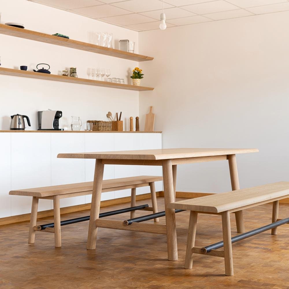 OSTAL | TABLES & BANCS BOIS ET MÉTAL, DESIGN P. DUBOURG